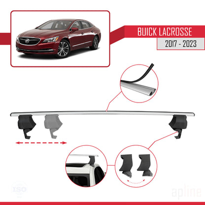 Compatibile con Buick LaCrosse 2017-2023 ACE-4 Barre portatutto per auto in alluminio grigio 2 barre