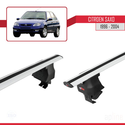 Compatible avec Citroen Saxo 1996-2004 ACE-4 Barres de Toit Railing Porte-Bagages de Voiture Gris Aluminium 2 Barres