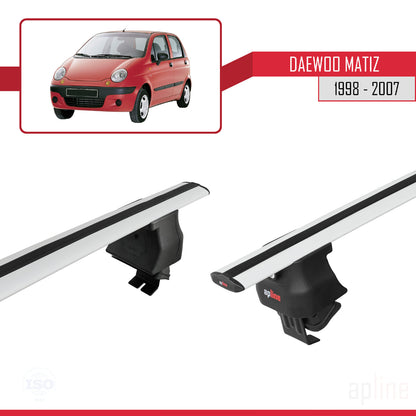 Compatibile con Daewoo Matiz 1998-2007 ACE-4 Barre portatutto per auto Portapacchi in alluminio grigio 2 barre