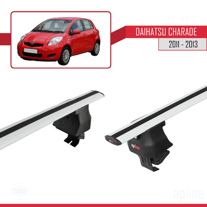 Compatibile con Daihatsu Charade 2011-2013 ACE-4 Barre portatutto per auto Portapacchi Alluminio grigio 2 barre