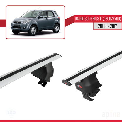 Compatibile con Daihatsu Terios 2 (J200/F700) 2006-2017 ACE-4 Barre portatutto per auto Portapacchi in alluminio grigio 2 barre