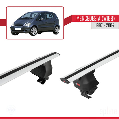 Compatible con Mercedes Clase A (W168) 1997-2004 ACE-4 Barras de Techo Auto Portaequipajes Barras Transversales Gris Aluminio 2 Barras