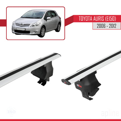 Compatible with Toyota Auris (E150) 2006-2012 ACE-4 Car Roof Rack Cross Bar Grey Aluminium 2 Bars