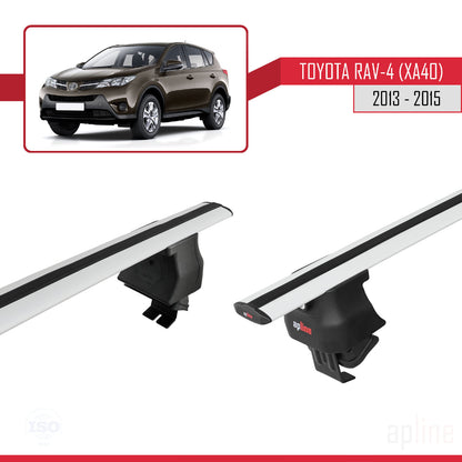 Compatible avec Toyota RAV4 IV (XA40) Pre-Facelift 2013-2015 ACE-4 Barres de Toit Railing Porte-Bagages de Voiture Gris Aluminium 2 Barres