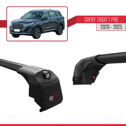 Compatibile con Chery Tiggo 7 (T15) Pro 2020-2025 ACE-2 Barre portatutto per auto Portapacchi in alluminio nero 2 barre
