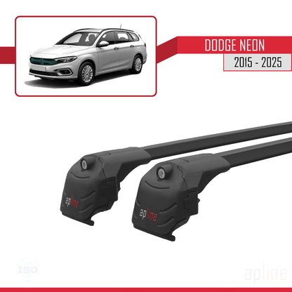 Compatibile con Dodge Neon 2015-2025 ACE-2 Barre portatutto per auto Portapacchi in alluminio nero 2 barre