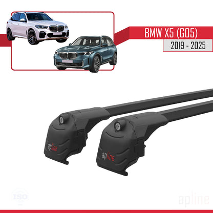 Compatibile con BMW X5 (G05) 2019-2025 Barre portatutto ACE-2 per auto, barre portatutto in alluminio nero, 2 barre
