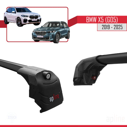 Compatibile con BMW X5 (G05) 2019-2025 Barre portatutto ACE-2 per auto, barre portatutto in alluminio nero, 2 barre