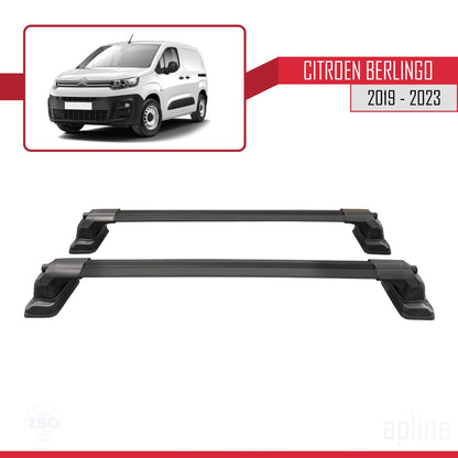 Compatibile con Citroen Berlingo 2019-2023 ACE-3 Barre portatutto per auto Portapacchi in alluminio nero 2 barre