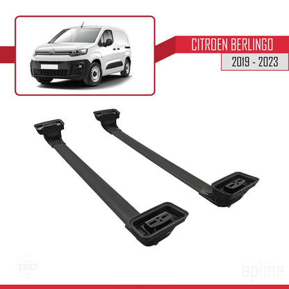 Compatibile con Citroen Berlingo 2019-2023 ACE-3 Barre portatutto per auto Portapacchi in alluminio nero 2 barre