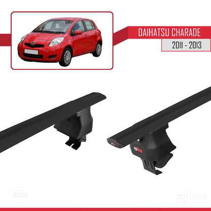 Compatibile con Daihatsu Charade 2011-2013 ACE-4 Barre portatutto per auto Portapacchi Alluminio nero 2 barre