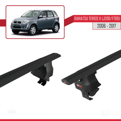 Compatibile con Daihatsu Terios 2 (J200/F700) 2006-2017 Barre portatutto ACE-4 per auto, barre portatutto in alluminio nero, 2 barre