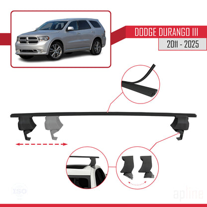 Compatibile con Dodge Durango 3 2011-2025 ACE-4 Barre portatutto per auto Portapacchi in alluminio nero 2 barre
