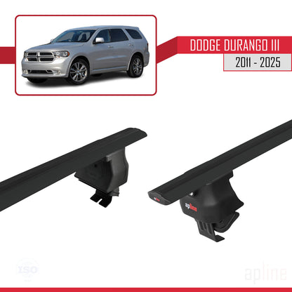 Compatibile con Dodge Durango 3 2011-2025 ACE-4 Barre portatutto per auto Portapacchi in alluminio nero 2 barre