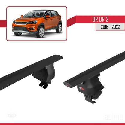 Compatibile con DR DR3 2016-2022 ACE-4 Barre portatutto per auto Portapacchi in alluminio nero 2 barre