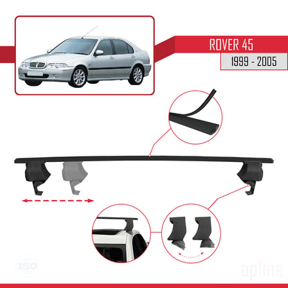 Compatible avec Rover 45 1999-2005 ACE-4 Barres de Toit Railing Porte-Bagages de Voiture Noir Aluminium 2 Barres