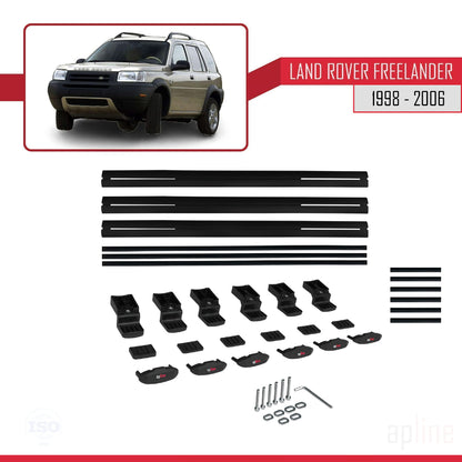Compatible with Land Rover Freelander (L314) 1998-2006 BASIC Model Car Roof Rack Cross Bar Black Aluminium 3 Bars