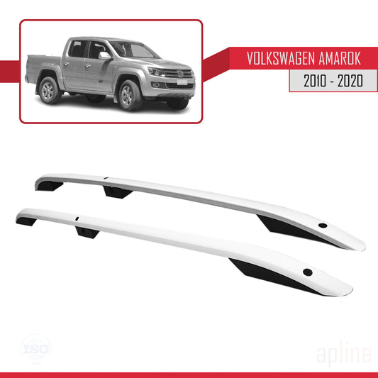Compatible con Volkswagen Amarok (2F) 2010-2020 (Distancia entre ejes Corta L1/H1) Rieles de Techo Portaequipajes de Techo Gris