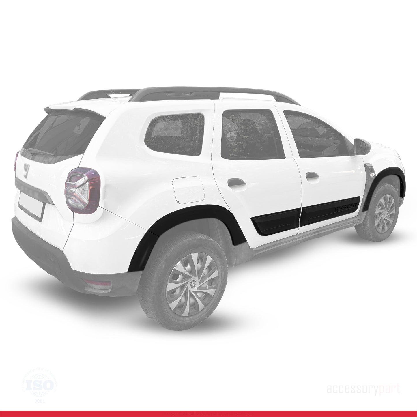 Compatible con Dacia Duster 2018-2024 Paso de rueda Protector de paragolpes Guardabarros y protección lateral Protección de la carrocería del vehículo NEGRO