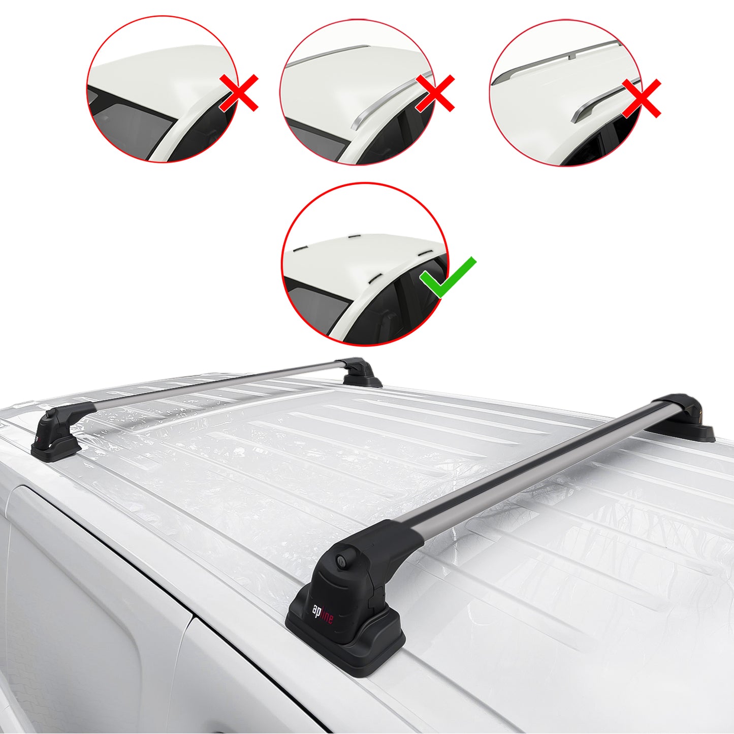 Compatible avec Citroen Berlingo 2023-2026 ACE-3 Barres de Toit Railing Porte-Bagages de Voiture Gris Aluminium 2 Barres
