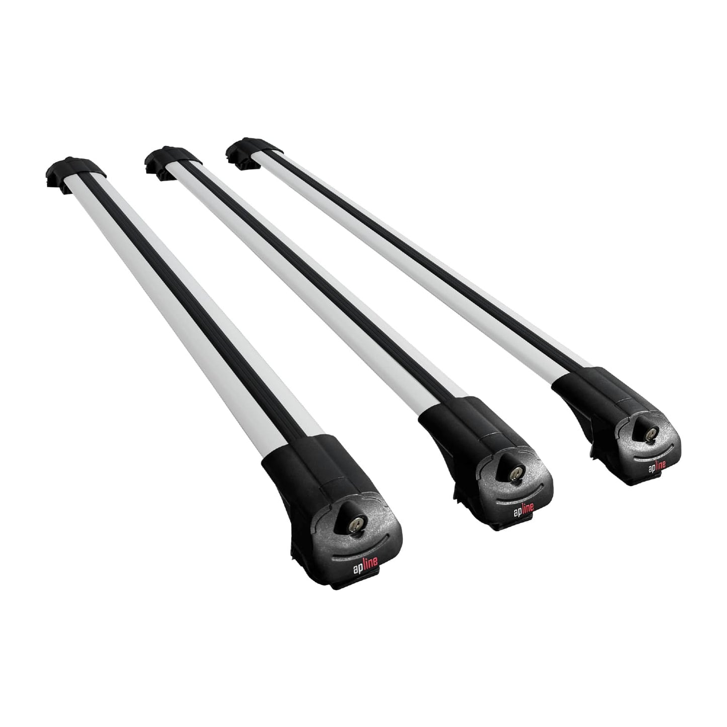 Compatible with Citroen C3 Aircross (A88) 2018-2024 ACE-1 Car Roof Rack Cross Bar Grey Aluminium 3 Bars