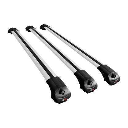 Compatible with Land Rover Freelander (L314) 1998-2006 ACE-1 Car Roof Rack Cross Bar Grey Aluminium 3 Bars