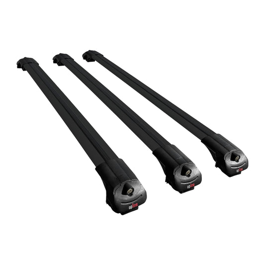 Compatible avec VW Golf Mk6 Wagon 2010-2014 ACE-1 Barres de Toit Railing Porte-Bagages de Voiture Noir Aluminium 3 Barres