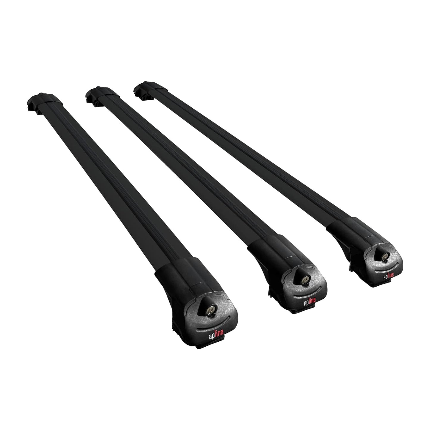 Compatible avec Toyota Land Cruiser 1998-2007 ACE-1 Barres de Toit Railing Porte-Bagages de Voiture Noir Aluminium 3 Barres