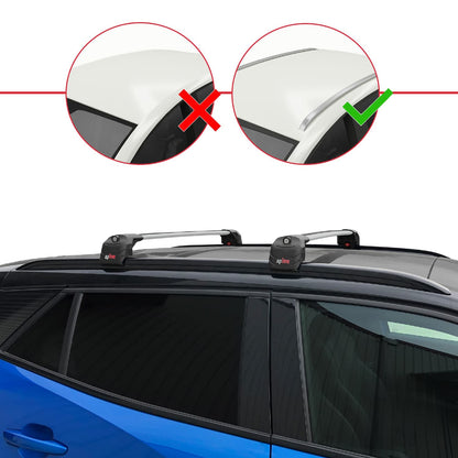 Compatible con Peugeot 2008 II (P24) 2020-2025 ACE-2 Barras de Techo Auto Portaequipajes Barras Transversales Gris Aluminio 2 Barras