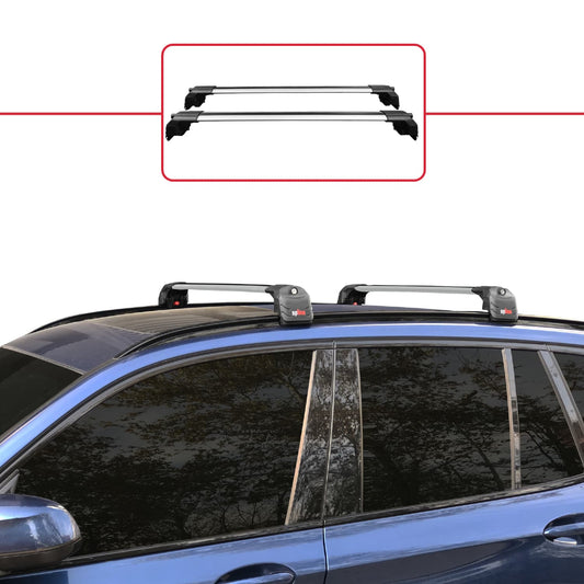Compatible con BMW X3 (G01) 2018-2024 ACE-2 Barras de Techo Auto Portaequipajes Barras Transversales Gris Aluminio 2 Barras