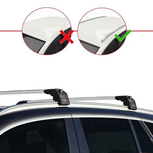Compatible con BMW X5 (G05) 2019-2025 ACE-2 Barras de Techo Auto Portaequipajes Barras Transversales Gris Aluminio 2 Barras