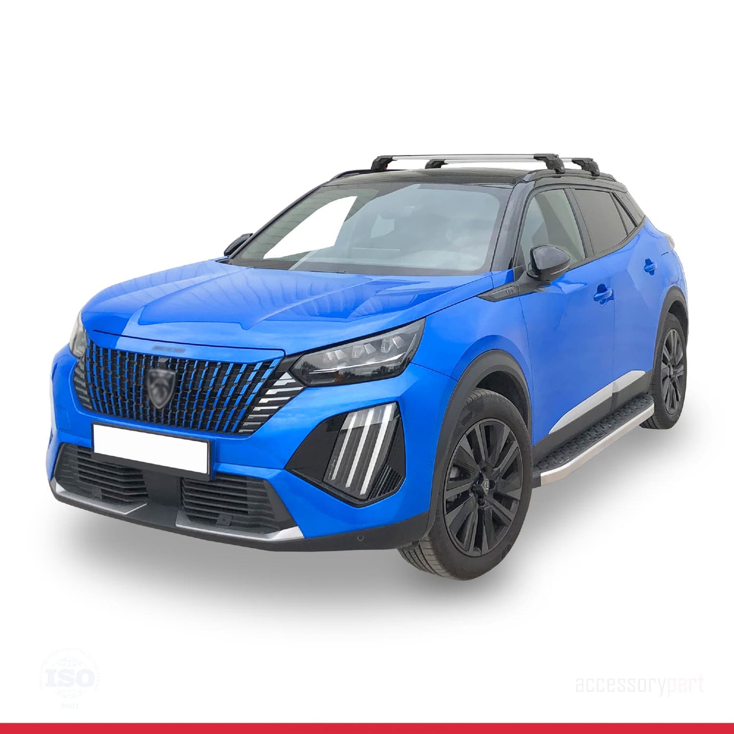 Compatible con Peugeot 2008 II (P24) 2020-2025 ACE-2 Barras de Techo Auto Portaequipajes Barras Transversales Gris Aluminio 2 Barras
