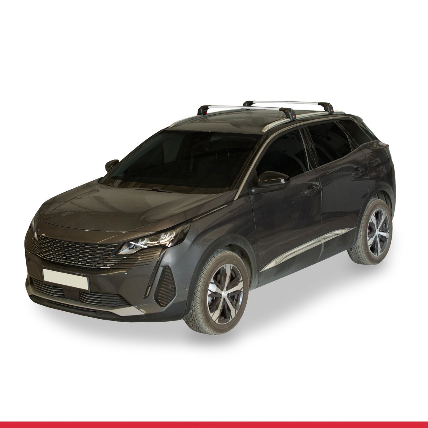 Compatible con Peugeot 3008 II (P84) Post-Facelift 2021-2023 ACE-2 Barras de Techo Auto Portaequipajes Barras Transversales Gris Aluminio 2 Barras