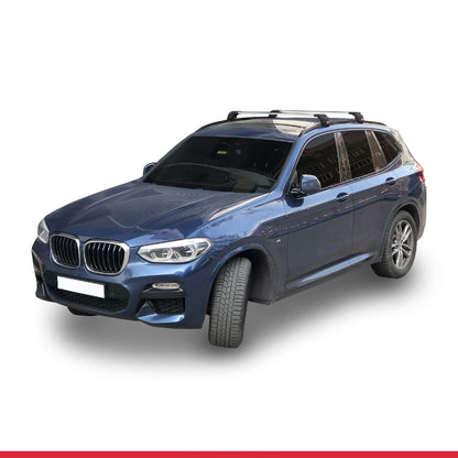 Compatible con BMW X3 (G01) 2018-2024 ACE-2 Barras de Techo Auto Portaequipajes Barras Transversales Gris Aluminio 2 Barras