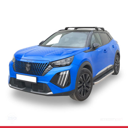 Compatible con Peugeot 2008 II (P24) 2020-2025 ACE-2 Barras de Techo Auto Portaequipajes Barras Transversales Negro Aluminio 2 Barras