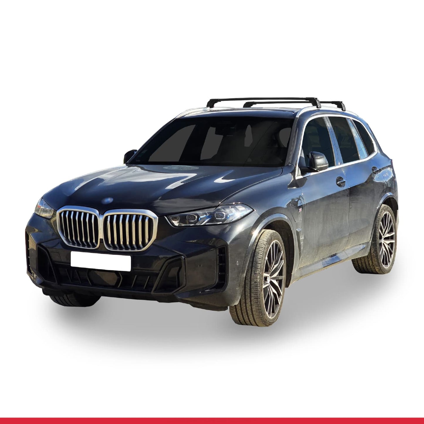 Compatible con BMW X5 (G05) 2019-2025 ACE-2 Barras de Techo Auto Portaequipajes Barras Transversales Negro Aluminio 2 Barras