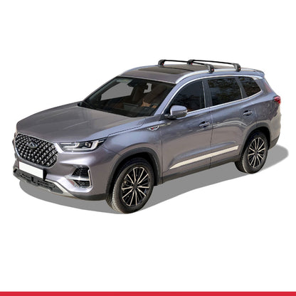 Kompatibel mit Chery Tiggo 8 Pro 2020-2024 ACE-2 Dachgepäckträger, Reling, Gepäckträger, schwarzes Aluminium, 2 Stangen