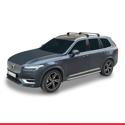 Compatible con Volvo XC90 II 2015-2025 ACE-2 Barras de Techo Auto Portaequipajes Barras Transversales Negro Aluminio 2 Barras