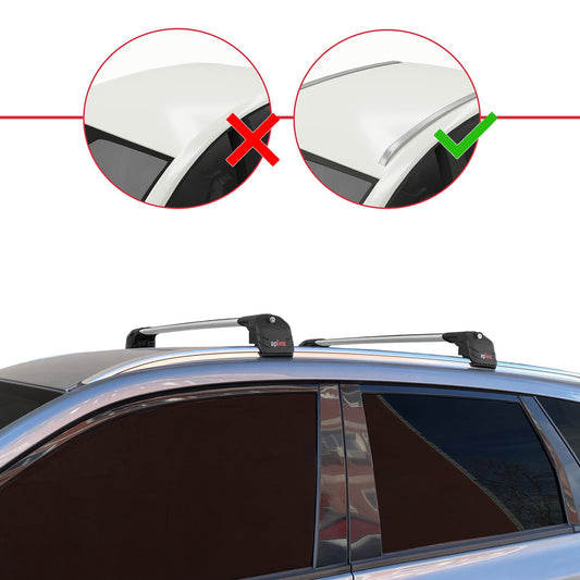 Compatible con Suzuki Vitara/Escudo (LY) 2015-2025 ACE-2 Barras de Techo Auto Portaequipajes Barras Transversales Gris Aluminio 2 Barras