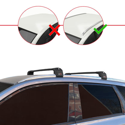 Compatible con Suzuki Vitara/Escudo (LY) 2015-2025 ACE-2 Barras de Techo Auto Portaequipajes Barras Transversales Negro Aluminio 2 Barras
