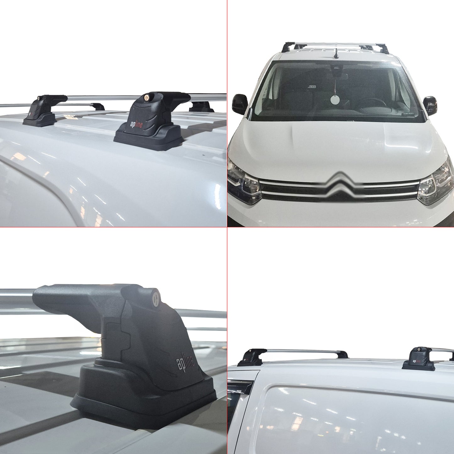 Compatibile con Citroen Berlingo 2019-2023 ACE-3 Barre portatutto per auto Portapacchi in alluminio grigio 2 barre