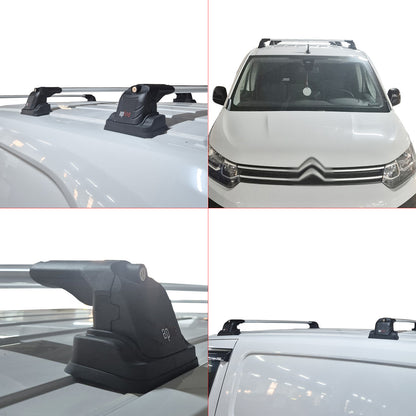 Compatibile con Citroen Berlingo 2019-2023 ACE-3 Barre portatutto per auto Portapacchi in alluminio grigio 2 barre