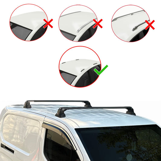Compatible con Nissan Kubistar 1996-2007 ACE-3 Barras de Techo Auto Portaequipajes Barras Transversales Negro Aluminio 2 Barras