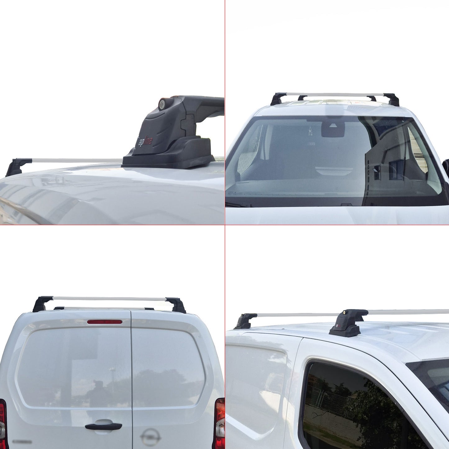 Compatible avec Opel Combo E 2019-2023 ACE-3 Barres de Toit Railing Porte-Bagages de Voiture Gris Aluminium 2 Barres