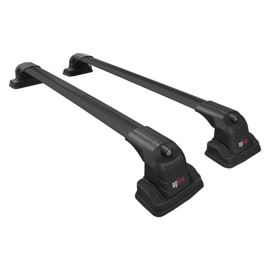 Compatible avec Fiat Doblo 2023-2026 ACE-3 Barres de Toit Railing Porte-Bagages de Voiture Noir Aluminium 2 Barres