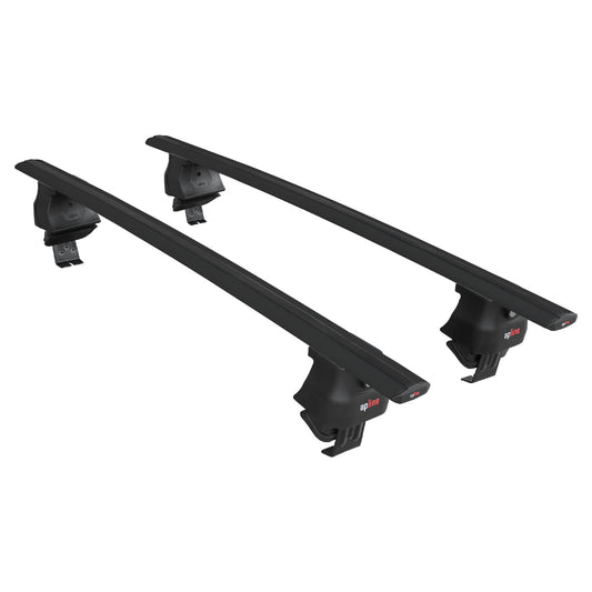 Compatible avec Nissan Primera 3 (P12) 2002-2007 ACE-4 Barres de Toit Railing Porte-Bagages de Voiture Noir Aluminium 2 Barres