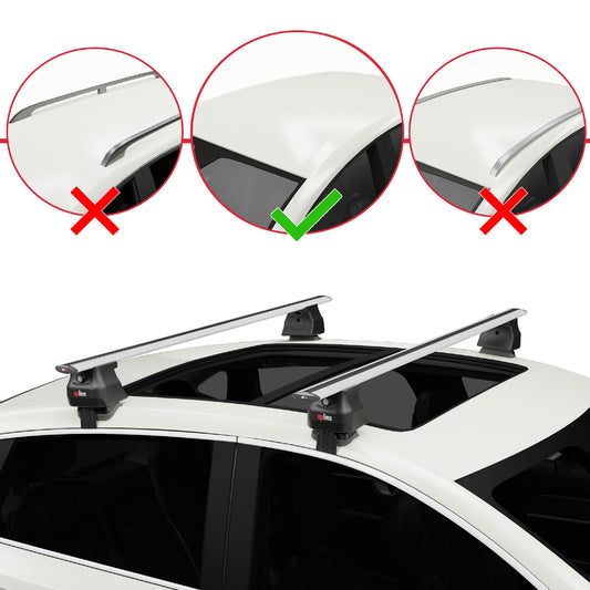 Compatible con Skoda Scala 2019-2025 ACE-4 Barras de Techo Auto Portaequipajes Barras Transversales Gris Aluminio 2 Barras