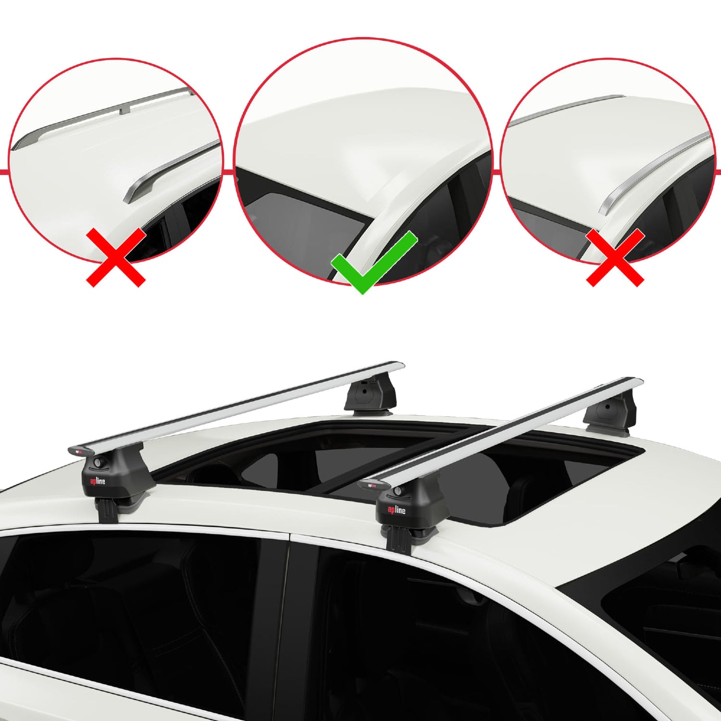 Compatible with Lexus UX (ZA10) 2019-2025 ACE-4 Car Roof Rack Cross Bar Grey Aluminium 2 Bars