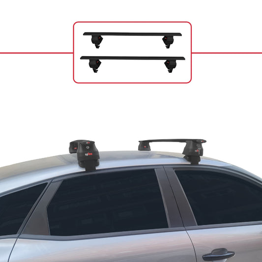 Compatible con Citroen C4 III (C41) 2020-2025 ACE-4 Barras de Techo Auto Portaequipajes Barras Transversales Negro Aluminio 2 Barras