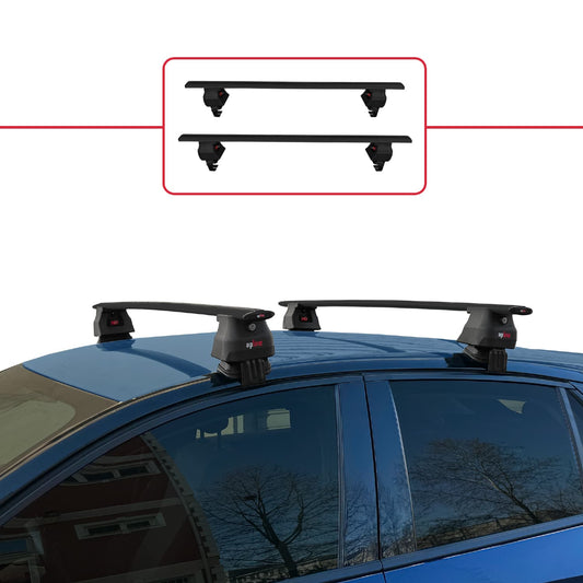 Compatible con Opel/Vauxhall Corsa F 2019-2025 ACE-4 Barras de Techo Auto Portaequipajes Barras Transversales Negro Aluminio 2 Barras